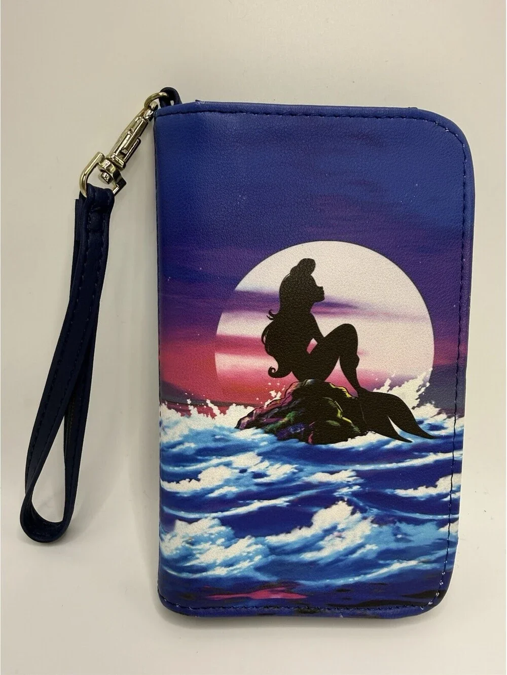 Loungefly Tech Wallet Disney The Little Mermaid Silhouette Clutch Wristlet Strap